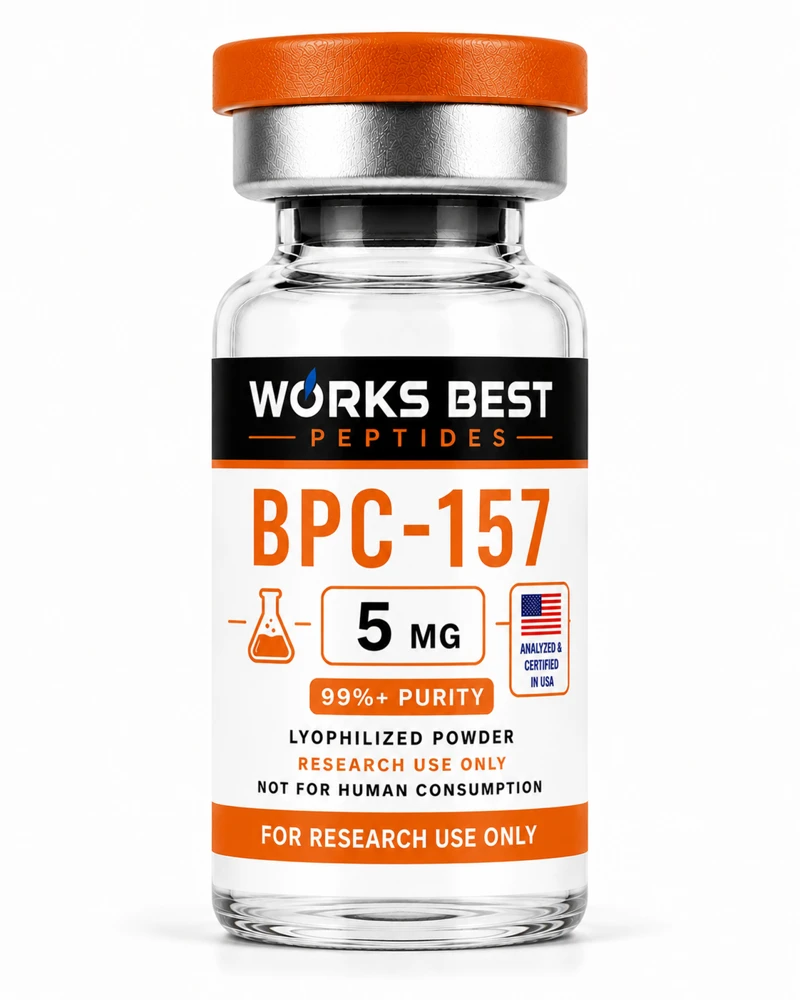 Vial Works Best Peptides BPC-157 5 mg