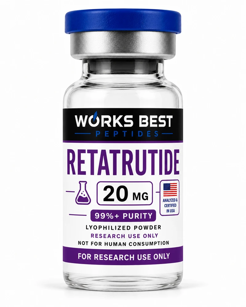 Vial Works Best Peptides Retatrutide 20 mg
